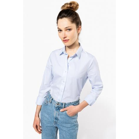 K510 – Chemise popeline manches longues femme Kariban - Élégance professionnelle et marquage discret