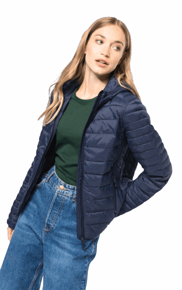 K6111 Kariban –Doudoune légère à capuche femme personnalisable