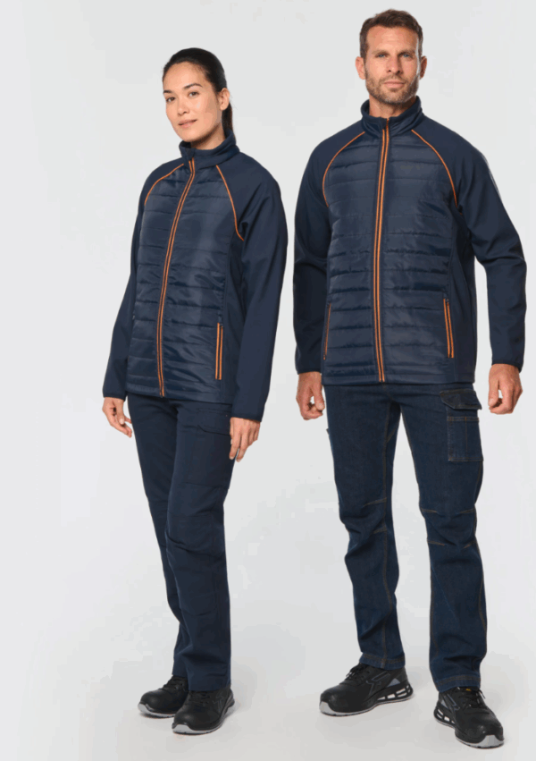WK6147 WK. Designed To Work– Veste unisexe bi-matière personnalisable.