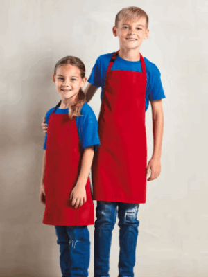 Tablier PR145 Premier. Modèle à bavette imperméable, pratique et résistant. Idéal pour la restauration, les ateliers et la personnalisation textile.