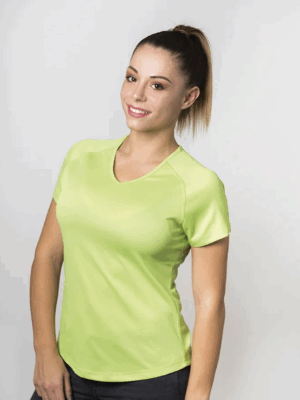 AC304 Acqua Royal – T-shirt technique femme personnalisable.